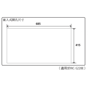 Rasonic 樂信 RIC-S228E 74厘米 嵌入/座檯式雙頭電磁爐